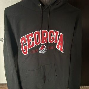 Champion Black and Red Georgia Hoodie